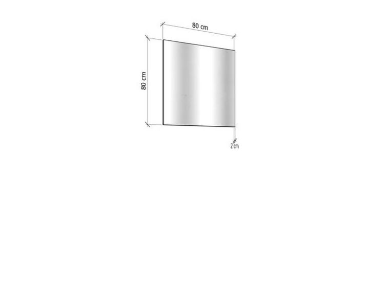 Specchio Marrone kit Fissaggio a Muro Incluso Forma Quadrato 80x80h cm - Padula
