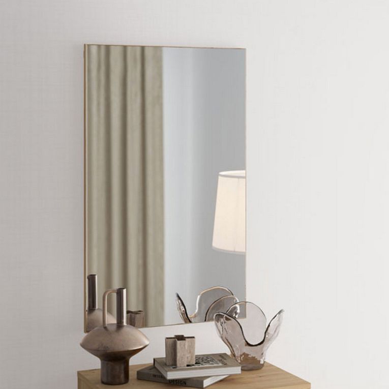 Specchio Marrone kit Fissaggio a Muro Incluso Forma Rettangolare 51x83h cm - Cogne