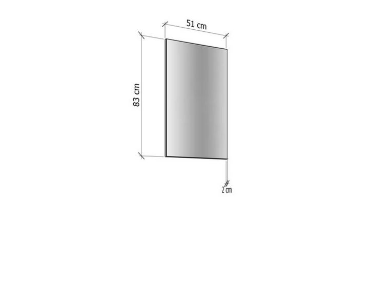 Specchio Marrone kit Fissaggio a Muro Incluso Forma Rettangolare 51x83h cm - Cogne