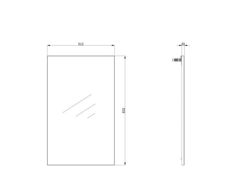 Specchio Marrone kit Fissaggio a Muro Incluso Forma Rettangolare 51x83h cm - Cogne