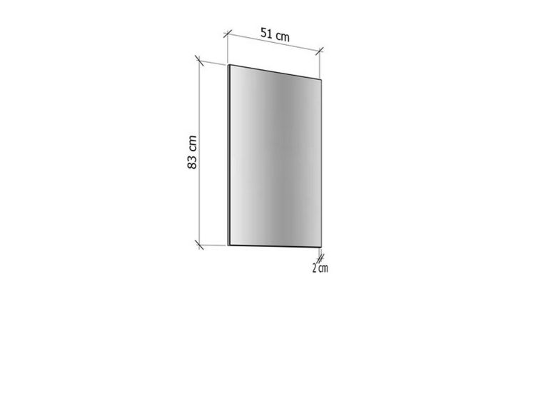 Specchio Marrone kit Fissaggio a Muro Incluso Forma Rettangolare 51x83h cm - Martis