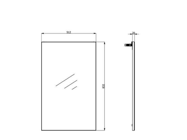 Specchio Marrone kit Fissaggio a Muro Incluso Forma Rettangolare 51x83h cm - Martis