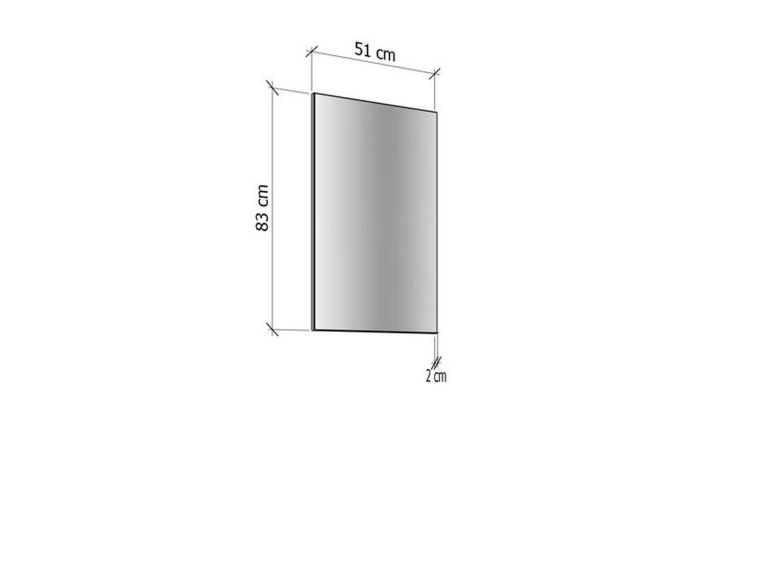 Specchio Marrone kit Fissaggio a Muro Incluso Forma Rettangolare 51x83h cm - Merate