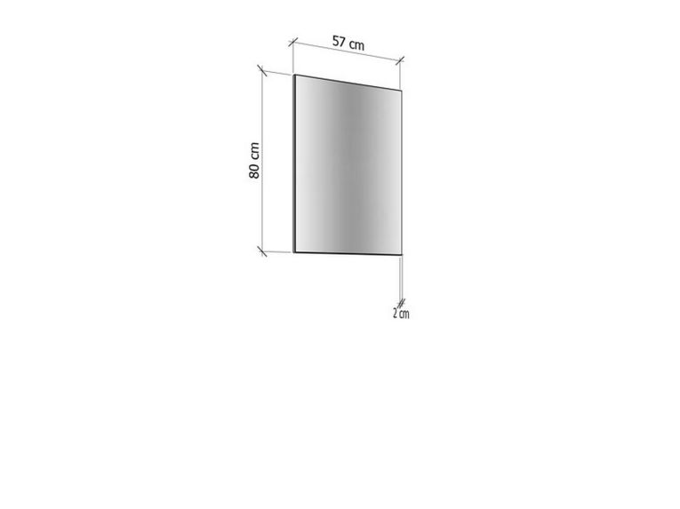 Specchio Marrone kit Fissaggio a Muro Incluso Forma Rettangolare 57x80h - Casasco