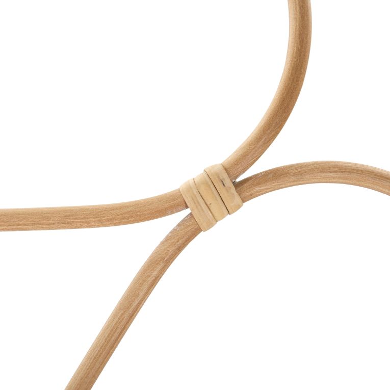 Specchio Marrone Trasparente Finiture in Rattan Forma Rotondo 66x66h cm, Tipologia a Parete - Bavasi