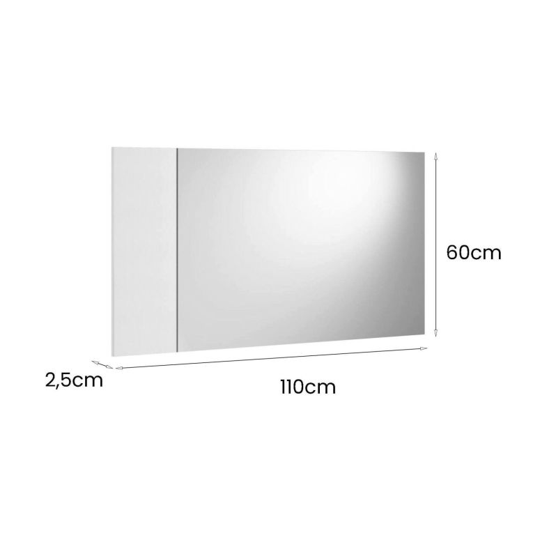 Specchio minimal bianco 110x60h cm - Atri