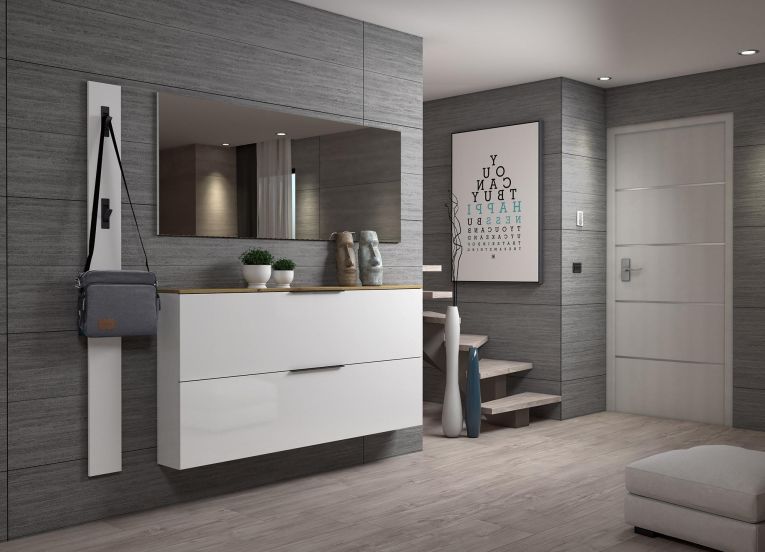 Specchio moderno bianco lucido 160x65h cm - Ayana