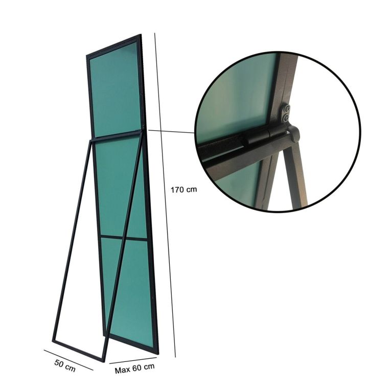 Specchio nero 50x170h cm - Ronzone