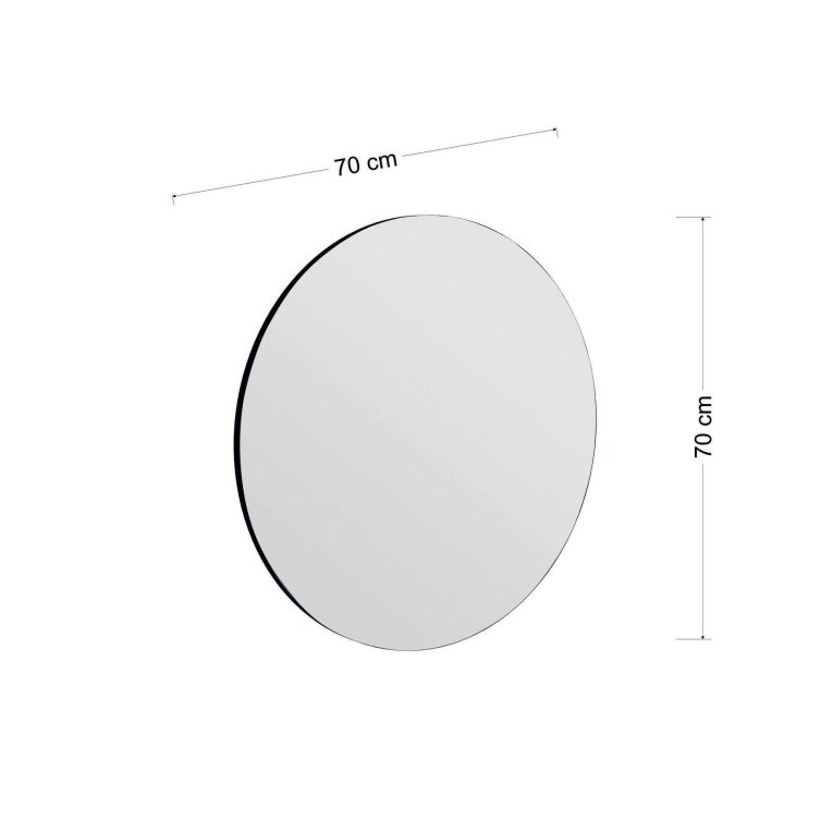 Specchio nero 70x70h cm - Bairo