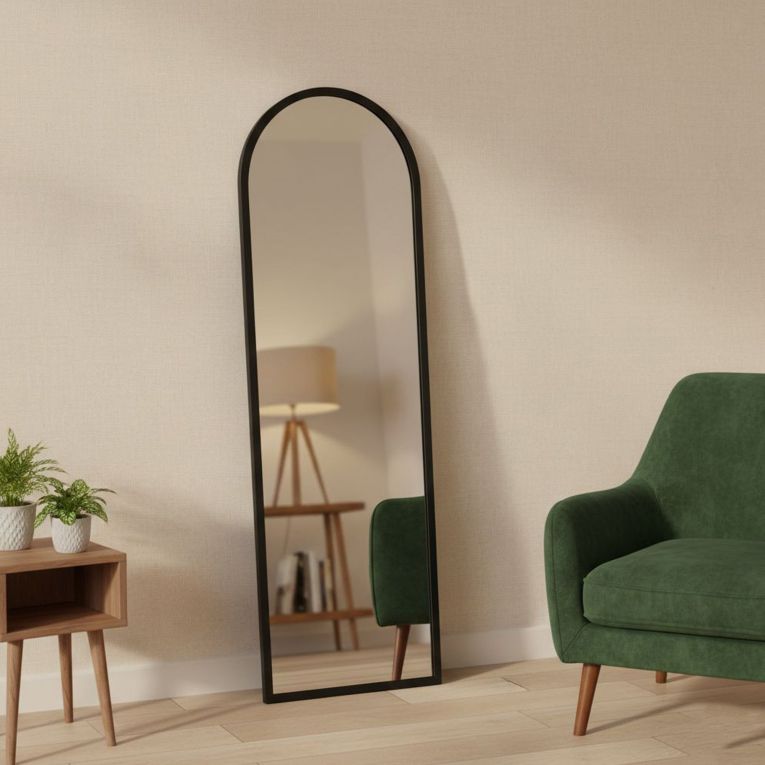 Specchio nero con cavalletto 50x160h cm - Artus