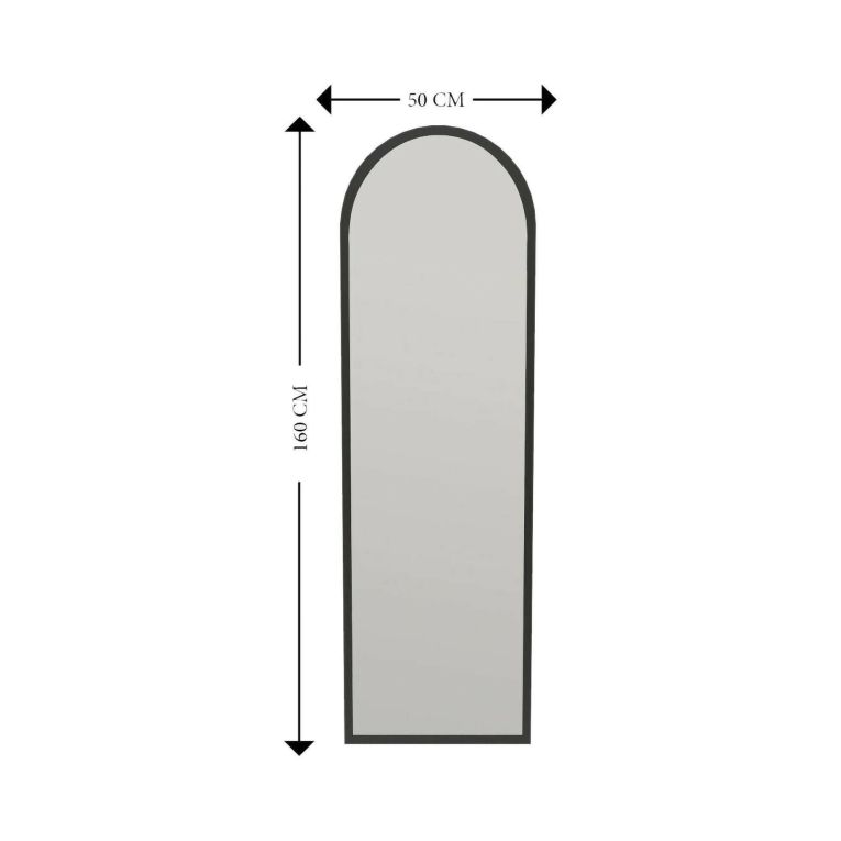 Specchio nero con cavalletto 50x160h cm - Artus