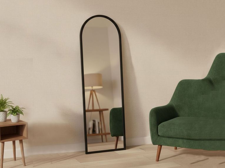 Specchio nero con cavalletto 50x160h cm - Artus