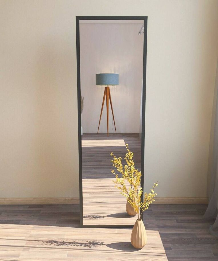 Specchio nero con cavalletto rettangolare 50x160h cm - Dragone