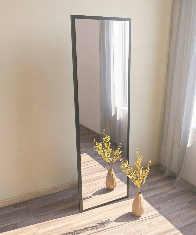 Specchio nero con cavalletto rettangolare 50x160h cm - Dragone