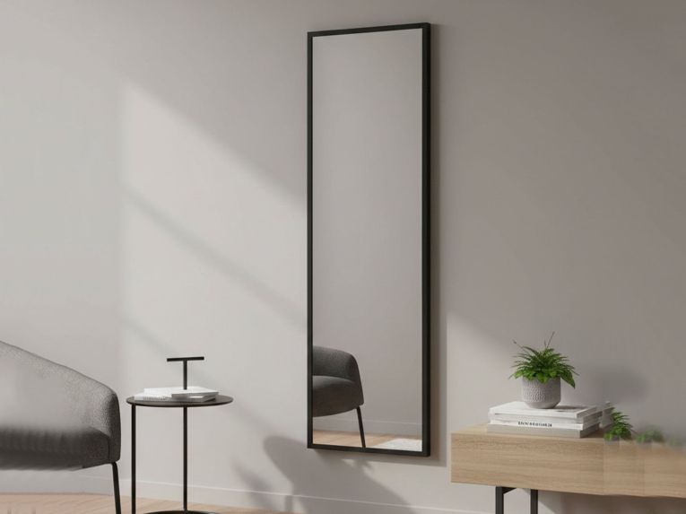 Specchio nero con cavalletto rettangolare 50x160h cm - Dragone