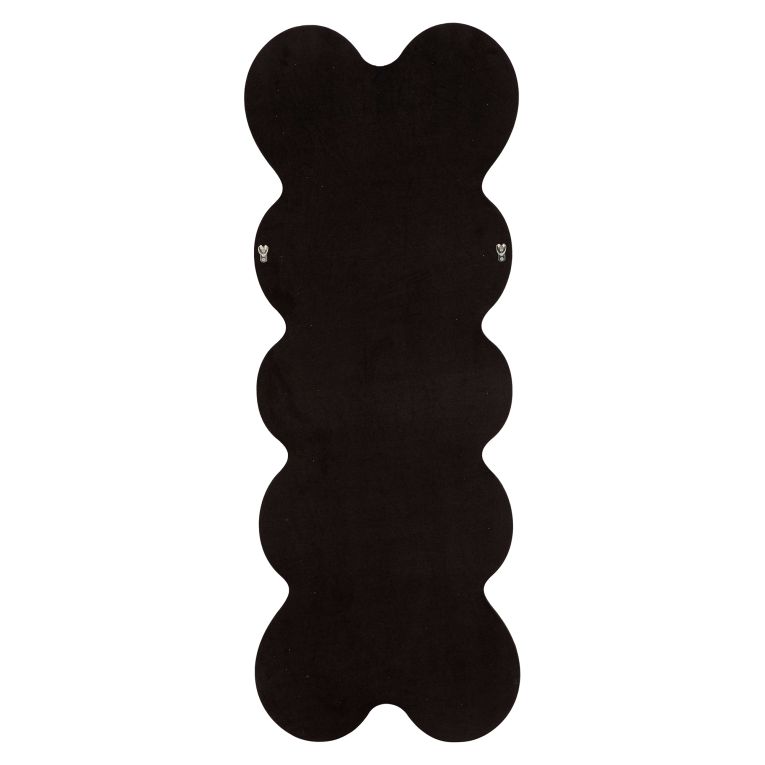 Specchio Nero Trasparente Cornice Sagomata Forma Rettangolare 58x160h cm, Tipologia a Parete - Bazasi