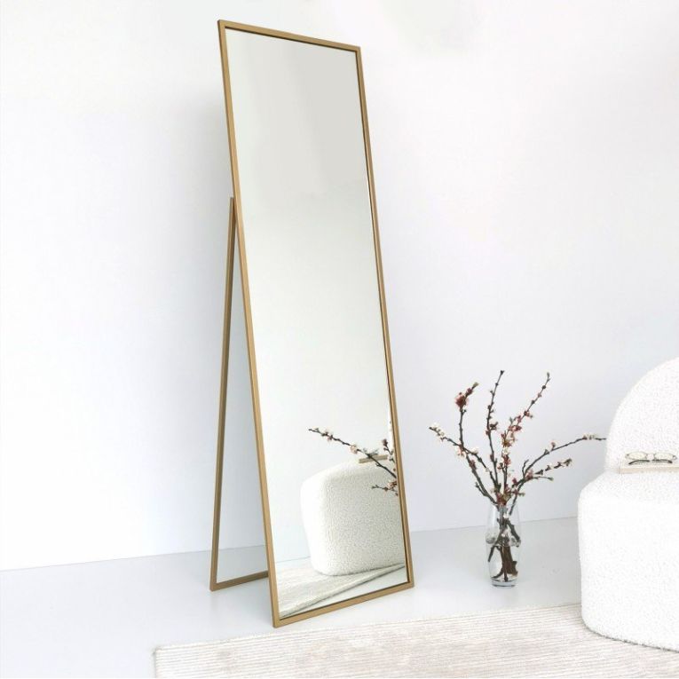 Specchio oro con cavalletto nero 50x170h cm - Ronzone