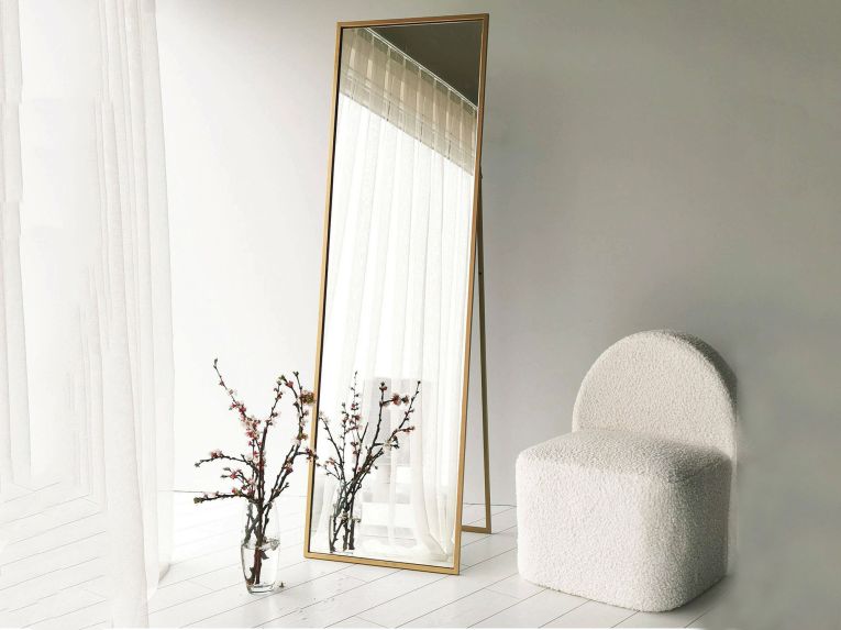 Specchio oro con cavalletto nero 50x170h cm - Ronzone