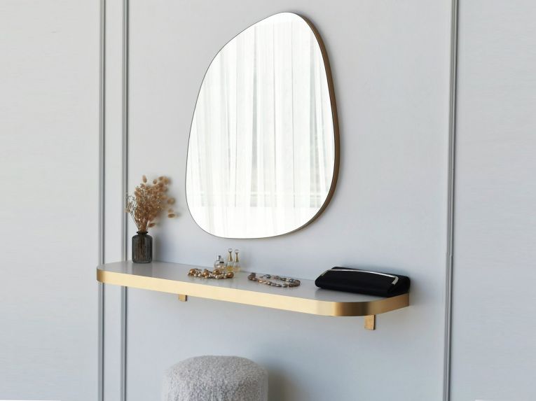 Specchio oro Forma Irregolare Tipologia a Muro 58x75h cm, - Moscufo