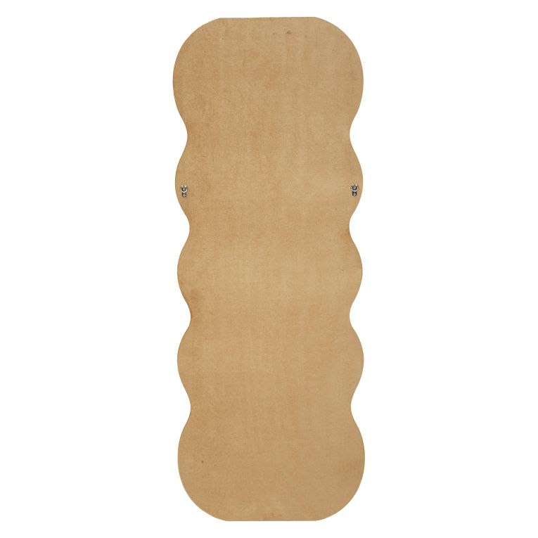 Specchio oro Trasparente Cornice Ondulata Effetto Velluto Forma Rettangolare 60x160h cm, Tipologia a Parete - Allen