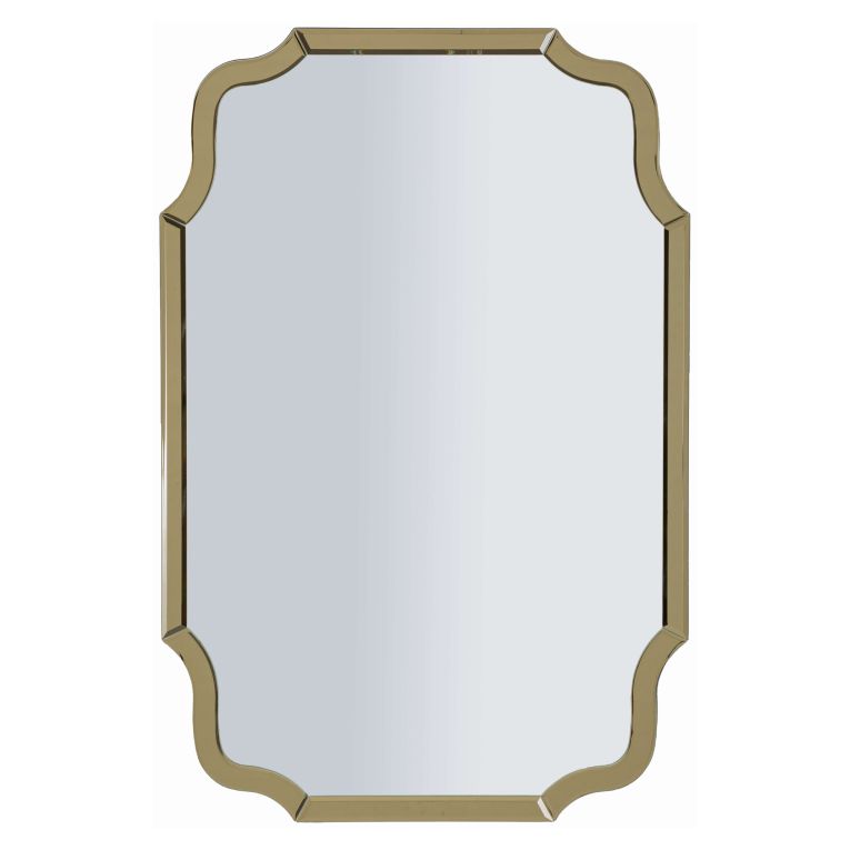 Specchio oro Trasparente Cornice Sagomata Forma Rettangolare 60x90h cm, Tipologia a Parete - Jajce