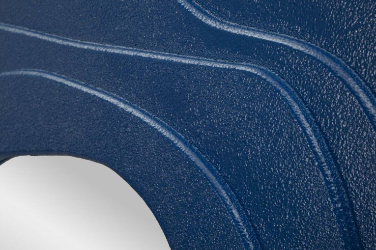 Specchio Piracicaba, Specchiera, Articolo d'arredo a muro, Decorazione con specchio, 90x4 h97 cm, Blu
