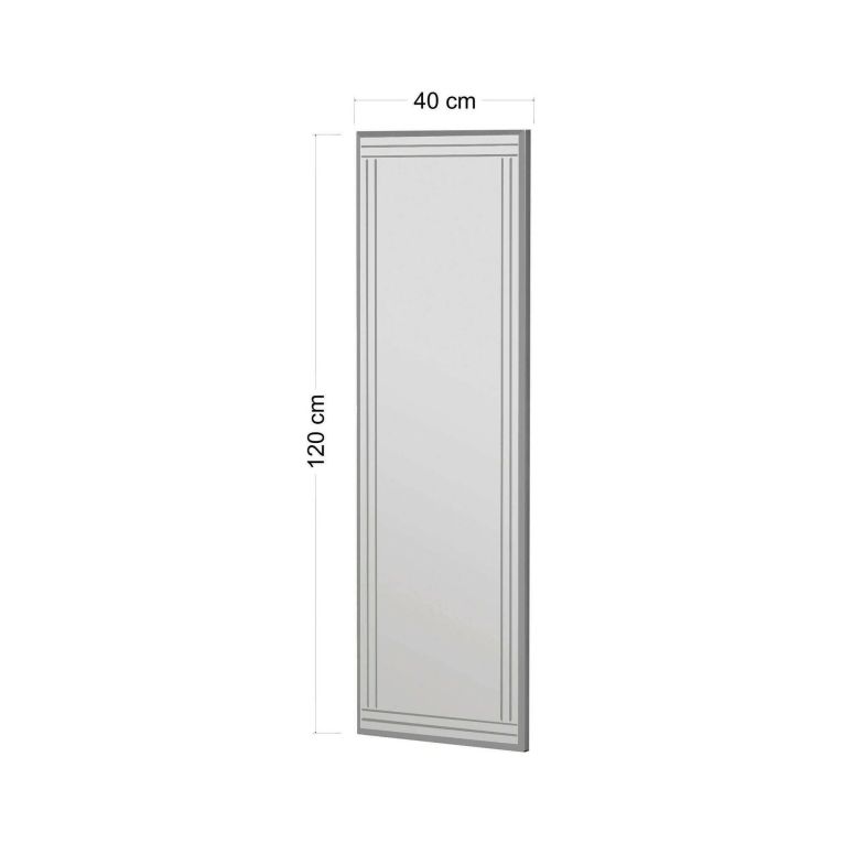 Specchio rettangolare bianco 40x120h cm - Mossano