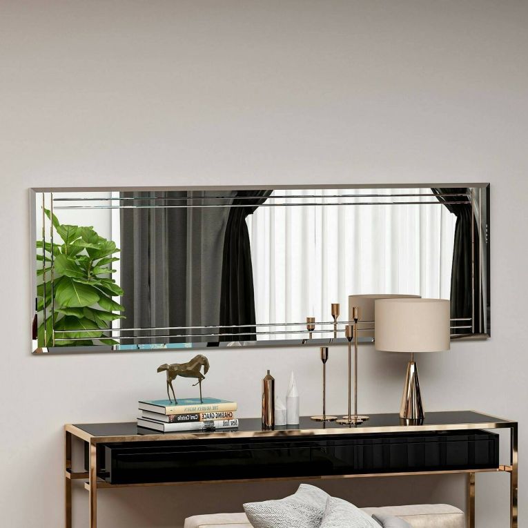 Specchio rettangolare bianco 40x120h cm - Mossano