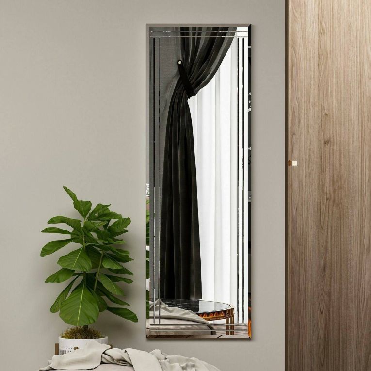 Specchio rettangolare bianco 40x120h cm - Mossano