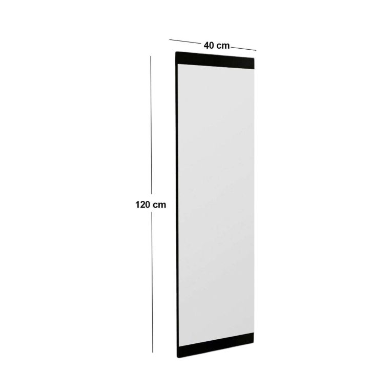 Specchio rettangolare classico nero 40x120h cm - Fiammetta