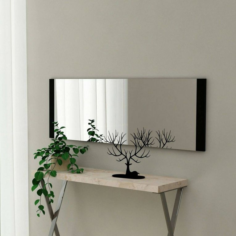 Specchio rettangolare classico nero 40x120h cm - Fiammetta