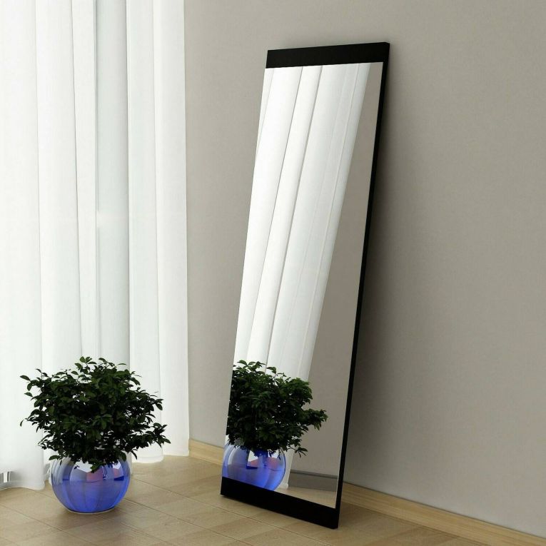 Specchio rettangolare classico nero 40x120h cm - Fiammetta