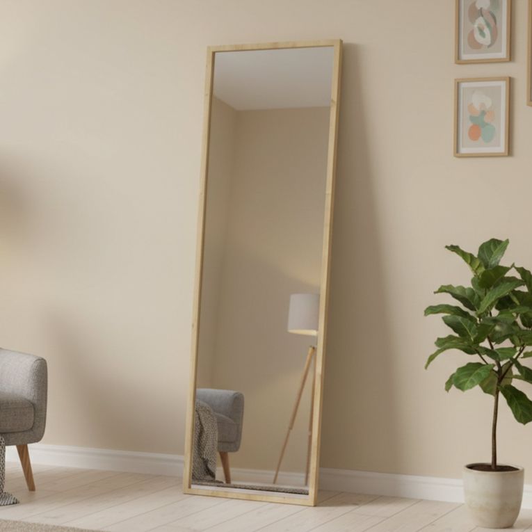 Specchio rettangolare con cavalletto rovere 50x160h cm - Dragone