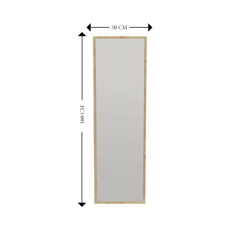 Specchio rettangolare con cavalletto rovere 50x160h cm - Dragone