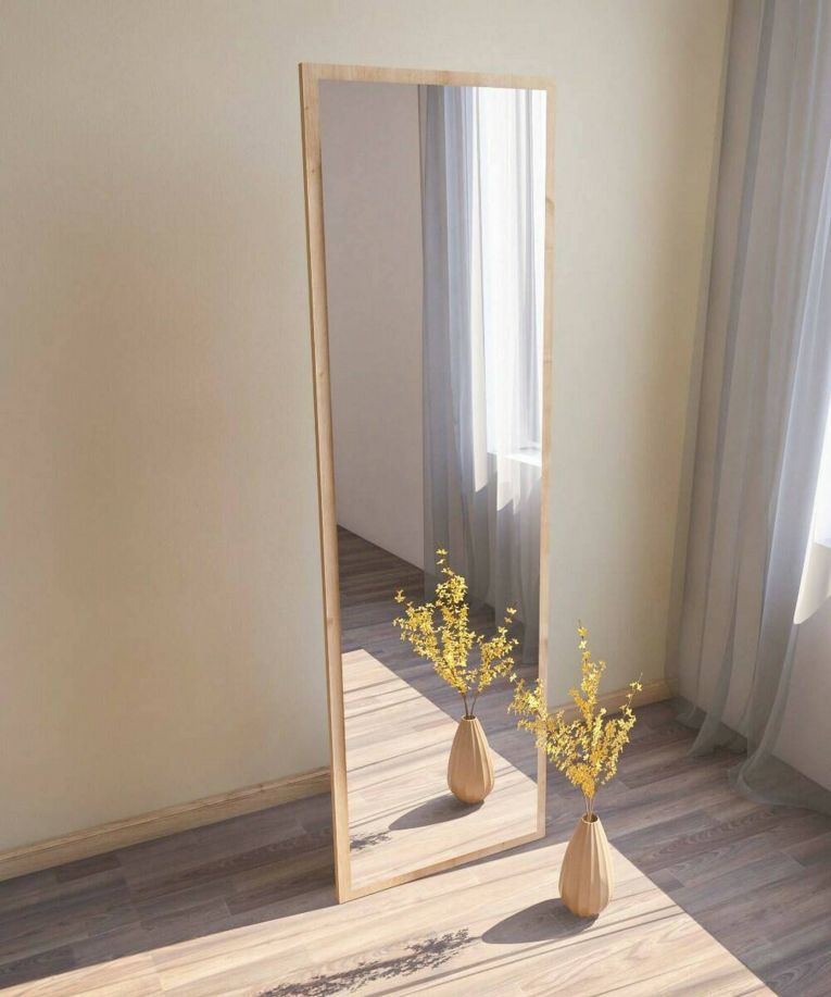 Specchio rettangolare con cavalletto rovere 50x160h cm - Dragone