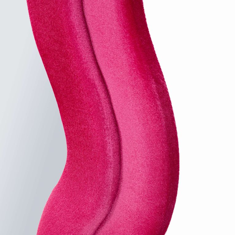 Specchio Rosa Trasparente Cornice Ondulata Effetto Velluto Forma Rettangolare 60x160h cm, Tipologia a Parete - Marylin