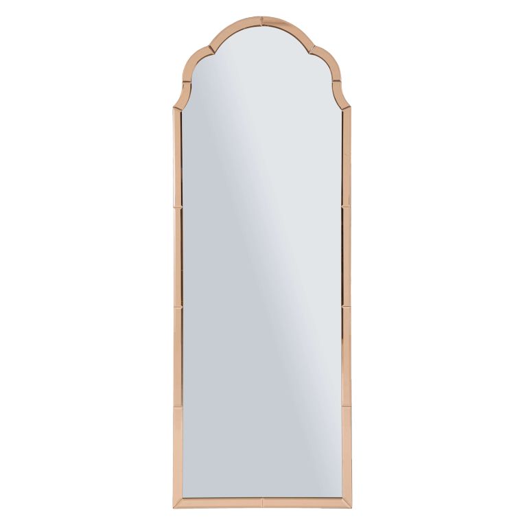 Specchio Rosa Trasparente Cornice Sagomata Forma Rettangolare 55x150h cm, Tipologia a Parete - Berat