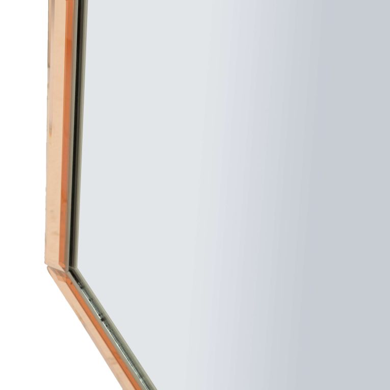 Specchio Rosa Trasparente Cornice Sagomata Forma Rettangolare 55x150h cm, Tipologia a Parete - Berat