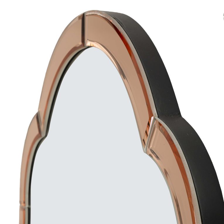 Specchio Rosa Trasparente Cornice Sagomata Forma Rettangolare 55x150h cm, Tipologia a Parete - Berat