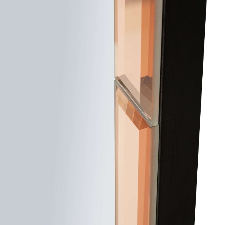 Specchio Rosa Trasparente Cornice Sagomata Forma Rettangolare 55x150h cm, Tipologia a Parete - Berat