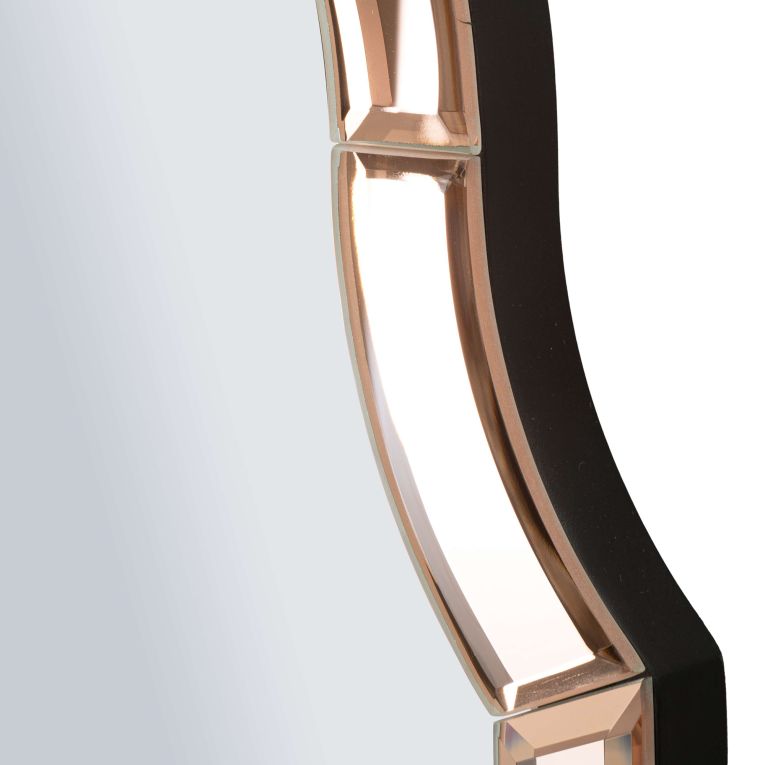 Specchio Rosa Trasparente Cornice Sagomata Forma Rettangolare 55x150h cm, Tipologia a Parete - Berat