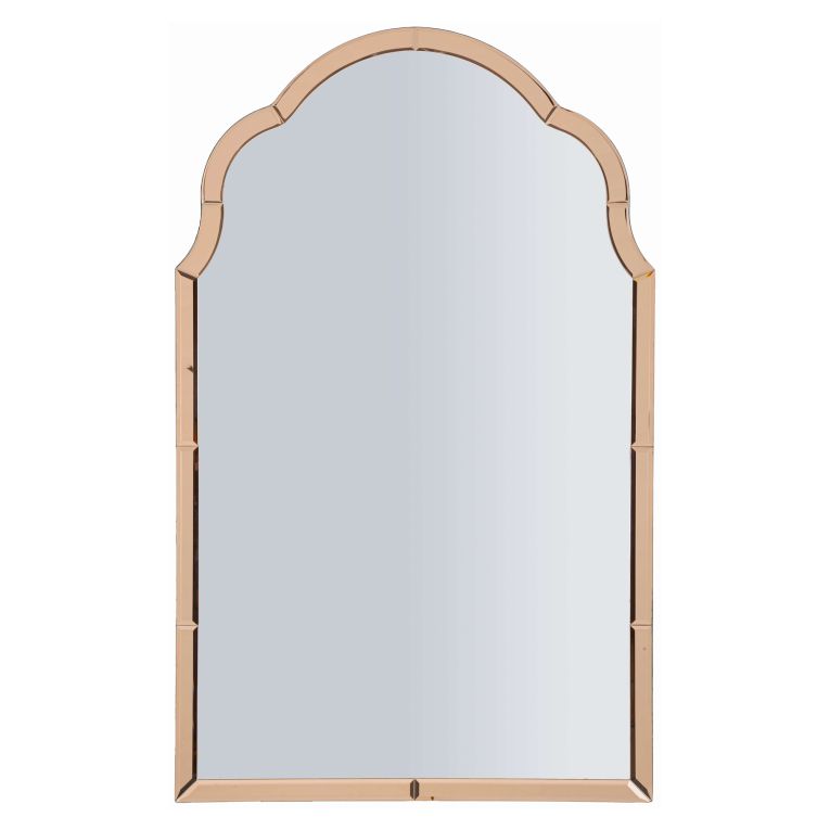 Specchio Rosa Trasparente Cornice Sagomata Forma Rettangolare 62x100h cm, Tipologia a Parete - Gamera