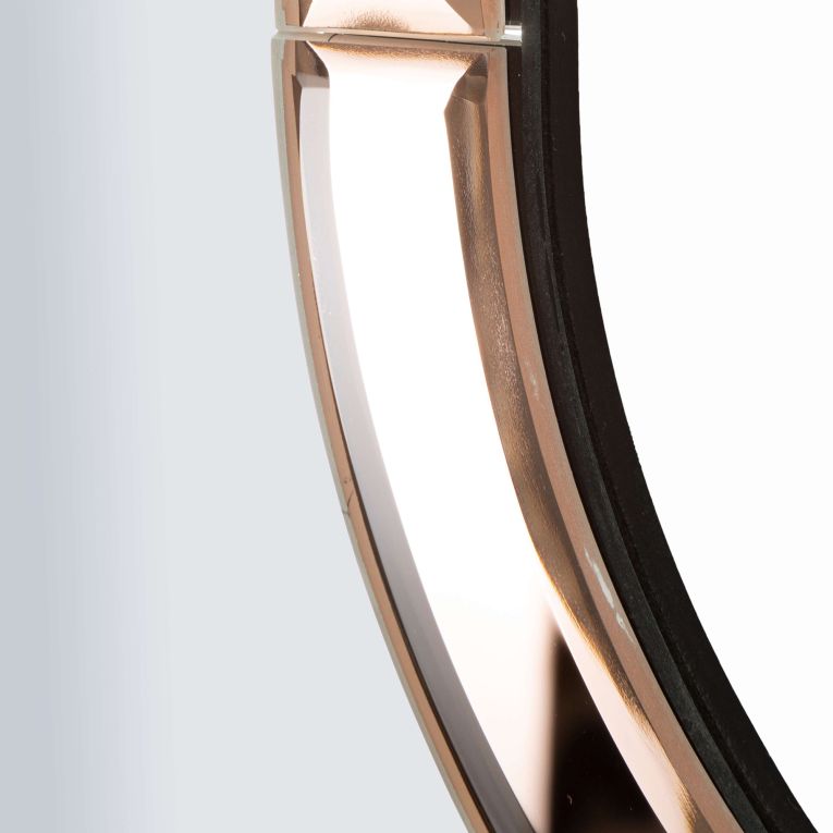 Specchio Rosa Trasparente Cornice Sagomata Forma Rettangolare 62x100h cm, Tipologia a Parete - Gamera