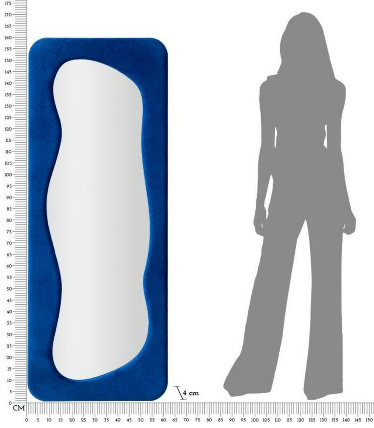 Specchio stretto blu 40x160h cm - Casciago