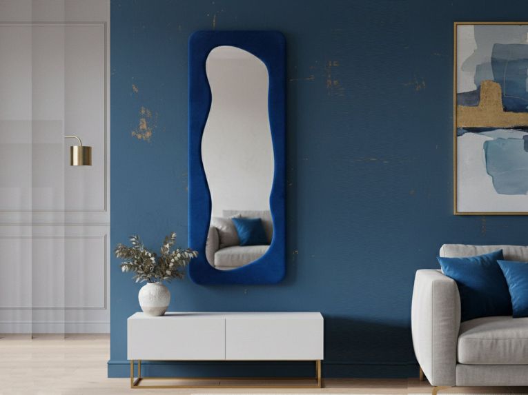 Specchio stretto blu 40x160h cm - Casciago