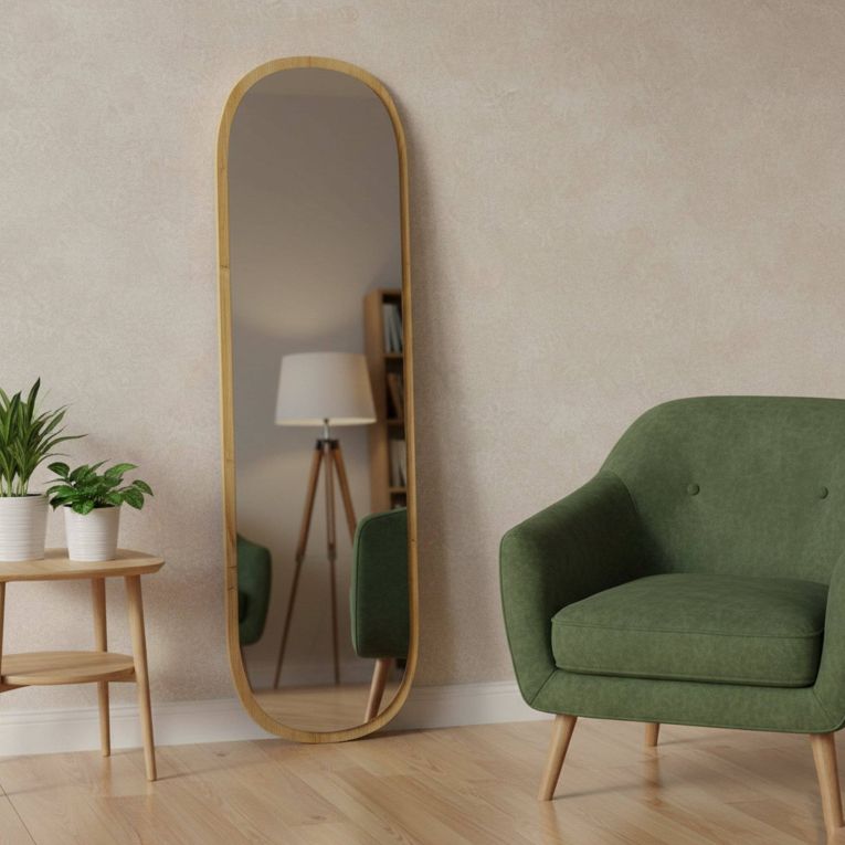 Specchio stretto rovere 40x120h cm - Korban
