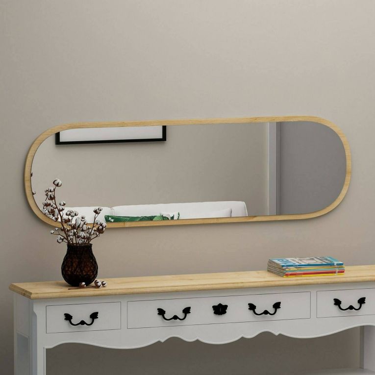 Specchio stretto rovere 40x120h cm - Korban