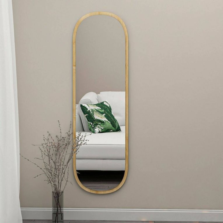 Specchio stretto rovere 40x120h cm - Korban