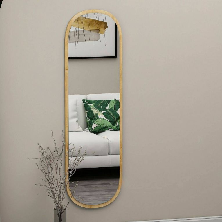 Specchio stretto rovere 40x120h cm - Korban