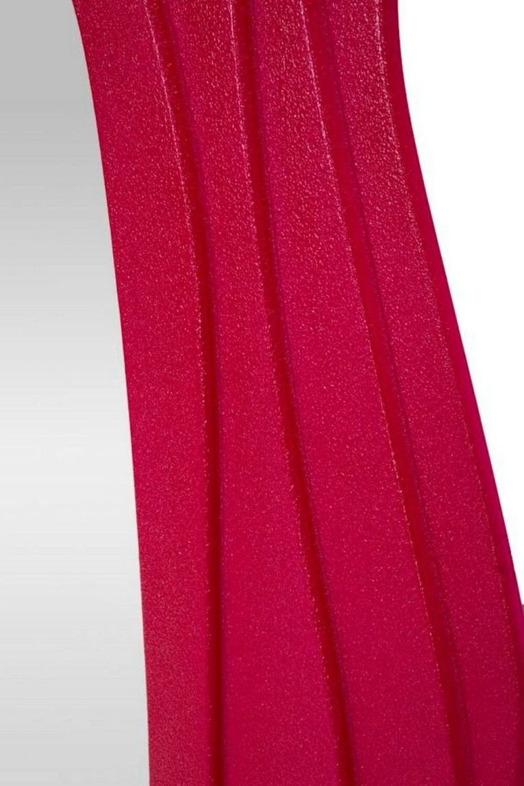 Specchio Tiete, Specchiera, Articolo d'arredo a muro, Decorazione con specchio, 90x4 h165 cm, Fucsia